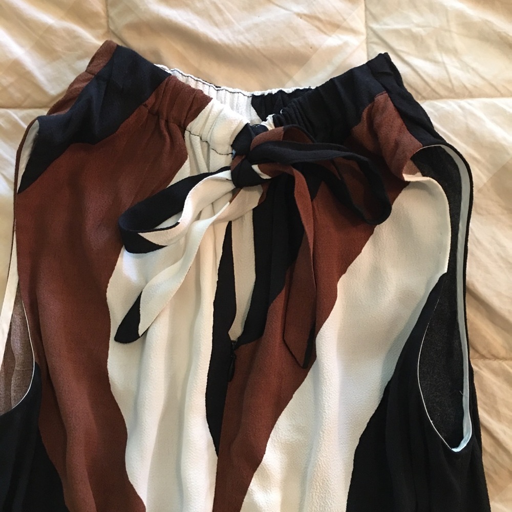 Kate Spade New York Elegant Rio Black, White, and Brown Women's Crepe Dress - Picture 9 of 9